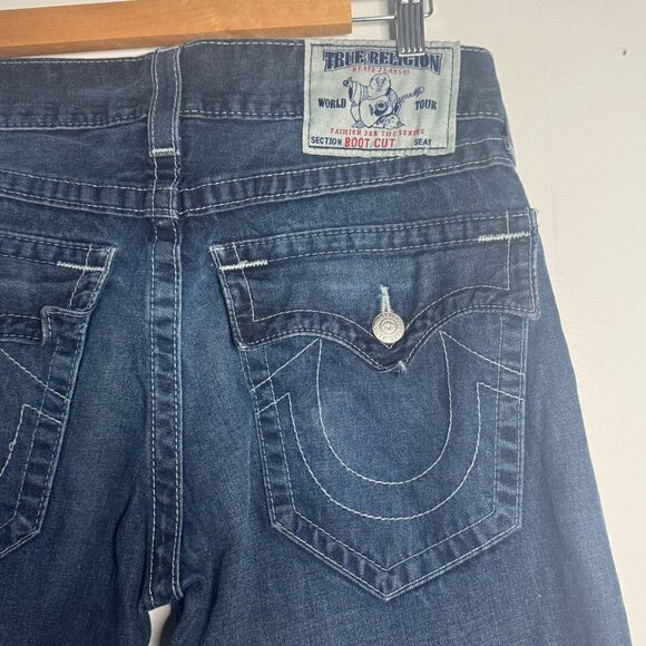 Y2K True Religion Vintage Boot cut Jeans | Sz 34x - Picture 5 of 6